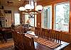 Dining room table with seating for ten people.