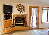Gas fireplace and Flat screen TV