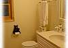 Upstairs bathroom with tub and shower combination!