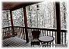 The patio on a snow winter day!