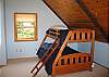 The full size lower with twin size upper style Bunk Bed set makes for easy enjoyment for juniors and adults all the same.  White Mountains dreams of the next days hike, bike, ski or scenic tour will be dancing through your minds eye in no time flat.