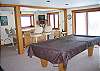 View Number 2 of the Family Game Room completes the entertainment package with TV,VCR/DVD and bar set-up.  The sliding glass doors will grant you easy access to the wild outsides.  Suit up and thensimply hop on the snowmachines and Ride people!