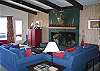 This cozy and comfortable living room is just what the doctor ordered.  Sit back, enjoy the fireplace, and RELAX!