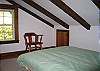 The 3rd & 4th bedrooms of the Hillary House are both located on the third and highest floor which also offers a small yet full size bathroom.  Each room offers a top quality queen futon style bed.