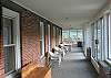 The massive glassed in surrounding porch of the Pettyboro Place is like few if not none seen before.  Warmed by natural radiate heat in winter or open all them windows and be cooled the mountain country breezes during the other 3 seasons of the year.