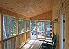 Worried about mosquitos, black flies and any other sort of flying-crawling creature.  You don't need to be at Narnia.  This screened porch is fully enclosed- floor boards included- to ensure Bug Free guest comfort.