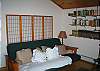 Featuring a queen size, quality futon the loft area boost the occupancy comfort level by 2 if you so choose.  Great views directly to lake and hills beyond from this room by the way.