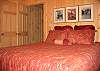 Just as warm and inviting as the first bedroom on the main floor, this second floor queen bed equipped bedroom enjoy the benefit of a full size bath just outside its door.  The master bedroom does too actually.