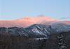 During the winter month's any given evening's sunset can result in this display of Alpen Glow colors.  It's not just Fall Foliage where NH's Franconia Notch shows its colors you know.   We are a four season location with outdoor activities for all types at all times.