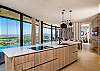State-of-the-art kitchen with retractable hood for unobstructed views