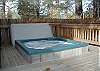 Big Bear Cabin / Bungalow rental - Interior Photo - Back Deck with Sunken Spa