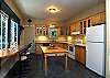 Beautiful custom built cabinets in the eat-in kitchen