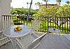 This condo is an end unit so the lanai is open on two sides, letting in lots of light and fresh air. And you can actually see a bit of ocean and the sunsets from here!