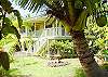 Honu Kai has a picturesque setting in Kapoho Vacationland among palm trees and other exotic tropical landscaping.