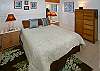 The 2nd bedroom at Sunrise House also has a queen bed.