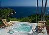 The sweeping ocean views of Onomea Bay will soothe your spirits from this intimate hot tub!