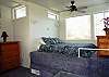 Enjoy this fun loft bedroom up a spiral stair with wonderful views!
