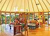 The Round House is perfect for yoga, meditation, or relaxing in front of the TV.