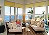 Even enjoy sweeping ocean views from inside the comfortably furnished living room!
