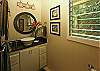 The charming bathroom at Hula Cove.