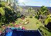 Wonderful garden and ocean views from the loft bed!