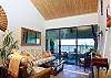 Vaulted ceilings in the living room