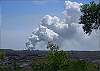 On clear days and when Pele is showing her power, you can see the plume from the lava hitting the ocean