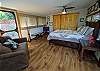 The Studio Suite Bedroom has a wonderful Queen size bed and lovely garden views.