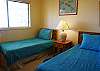 The third upstairs bedroom has twin beds.