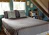 New Queen bed in the loft (third floor).