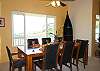 The dining area also has those incredible ocean views and Hawaiian decor.