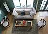Looking down on the Living Room from the loft above.