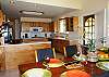 The Kitchen is open to the Dining area for optimal visiting.