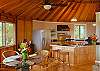 The kitchen and dining areas are open so you can socialize while you cook.