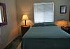 The second bedroom is also peaceful with a Queen sized bed.