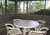 Screened in porch on lower level