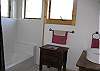 One of the home's two full bathrooms