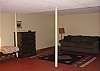 Sofabed in basement for additional sleeping space