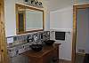 Master bathroom double sinks