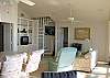 Large livingroom has queen sleeper, recliner, rocker and cable TV