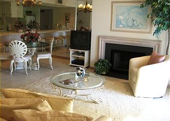 Wild Dunes Condominium rental - Interior Photo - Living Room and Dining Area