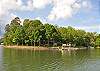 A Lake Retreat sits privately on the entire point