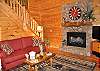 Main living area with Flat Screen TV/Sat/Dvd and Surround Sound inside and outside of cabin