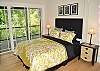 3rd Queen Bedroom with private exit to deck overlooking river