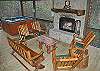 Porch with Fireplace and Hot Tub