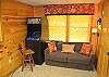 Game room with arcades and queen sleeper sofa