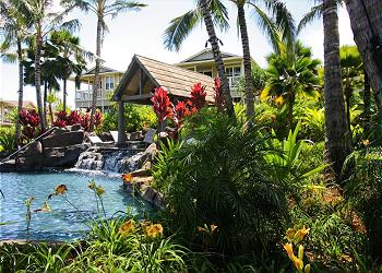 Princeville Condominium rental - Exterior Photo - Pool & Garden