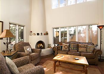 Living Room With Kiva Fireplace