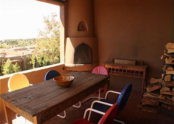 Balcony w/ Kiva Fireplace