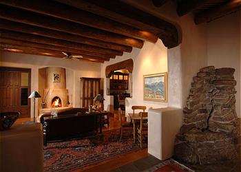 Living Room with Kiva and Fountain